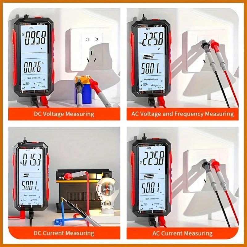 Rechargeable Digital Multimeter FS899C - Electrical & NCV Testing