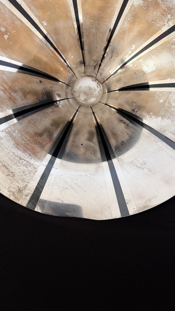 Vtg WMF Ikora Art Nouveau Deco 14" Fruit Bowl Germany EP Brass Silverplate MCM