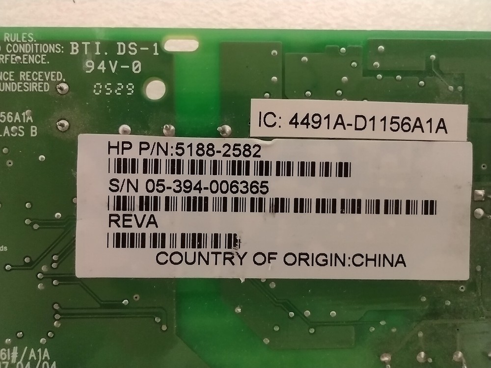 Agere Systems HP P/N 5188-2582 ~ PC Modem Network Card