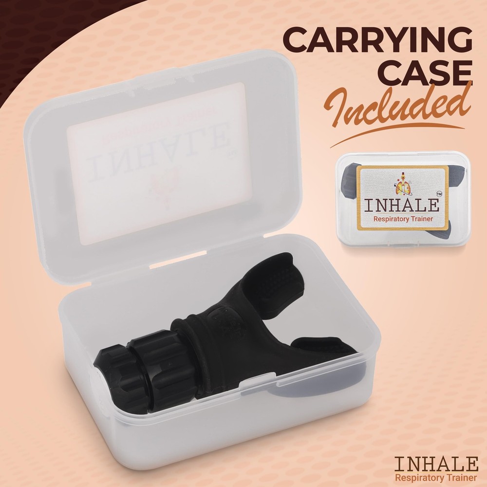 Inhale Respiratory Trainer | Compact Lung Exercise Device with High Grade Sil...