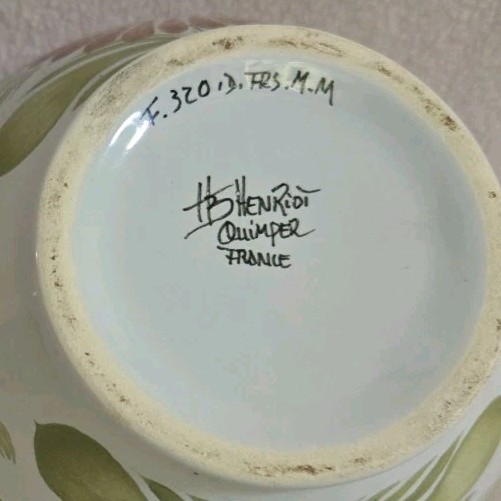 Vintage Henriot Quimper HB French Faience Fleuri Royal Teapot Cottagecore MINT