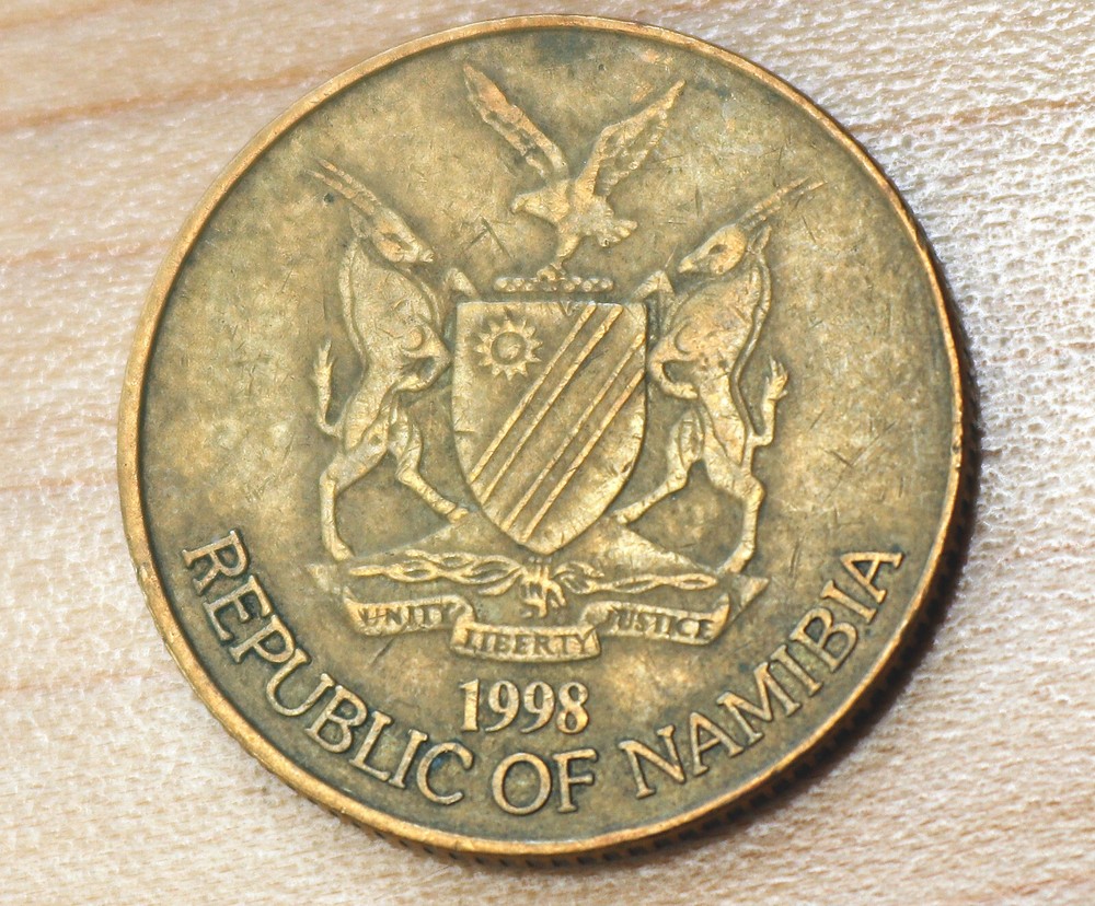 1998 Namibia 1 Dollar Bateleur Eagle