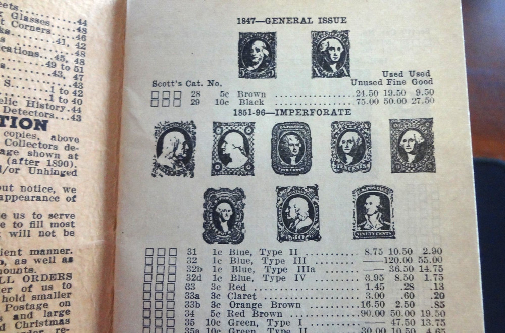 1944 Stamp Collectors HandBook Elmer R Long With Stamps 23rd Edition