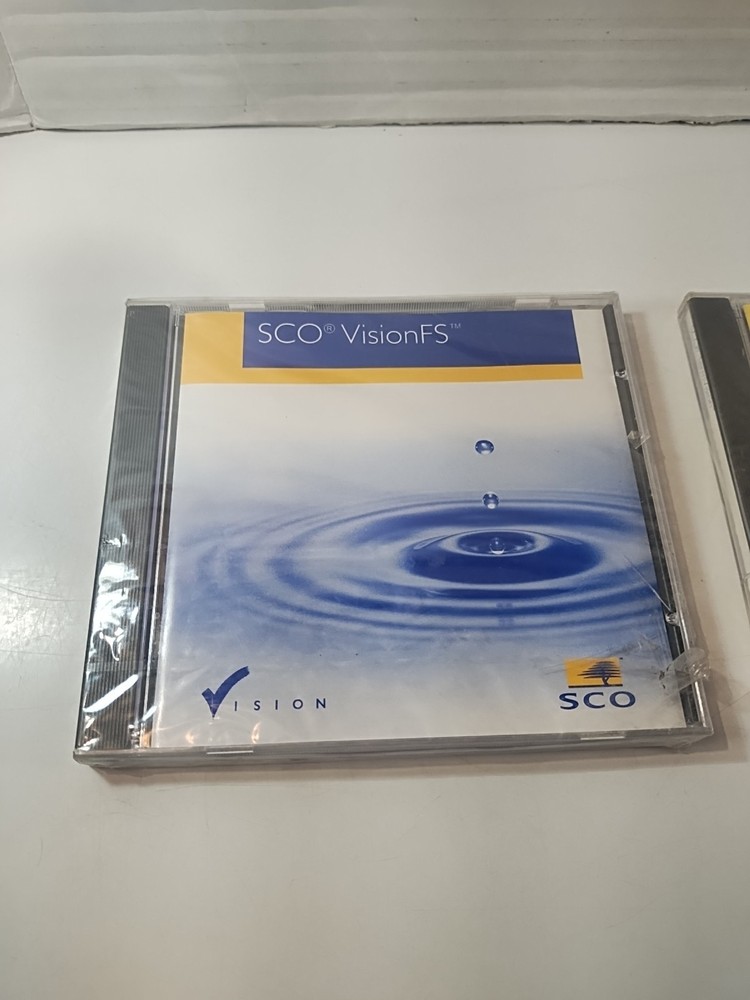 Vintage 90's SCO OpenServer Software ~ TermVision & VisionFS ~ Sealed CD-ROM PC