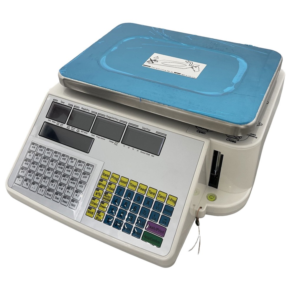 Digital Price Computing Scale Supermarket Barcode Printing Electronic Scale 66lb