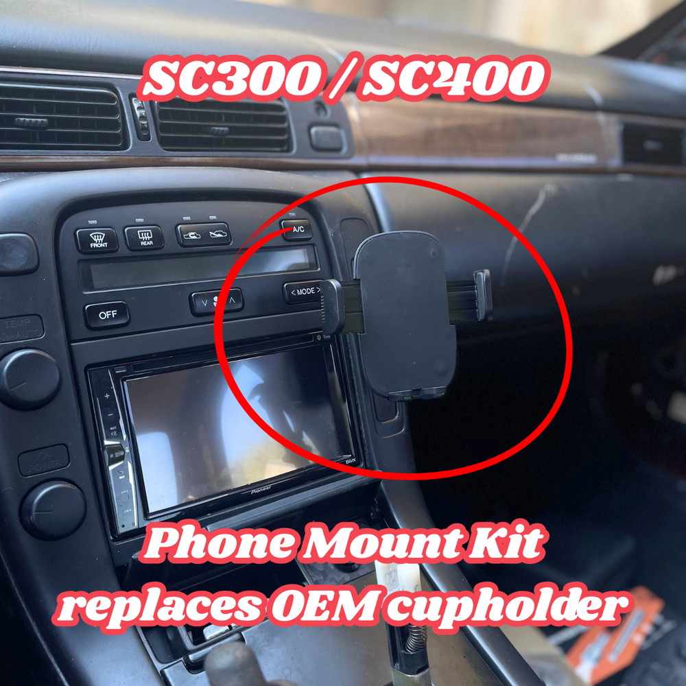 Lexus SC300 SC400 Phone Mount Kit Metal Reinforced