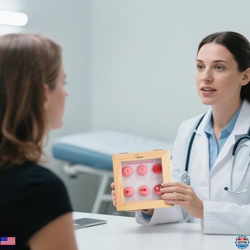 SimCoach Cervical Pathology Model Set - 6 Realistic Cervix Replicas for Training