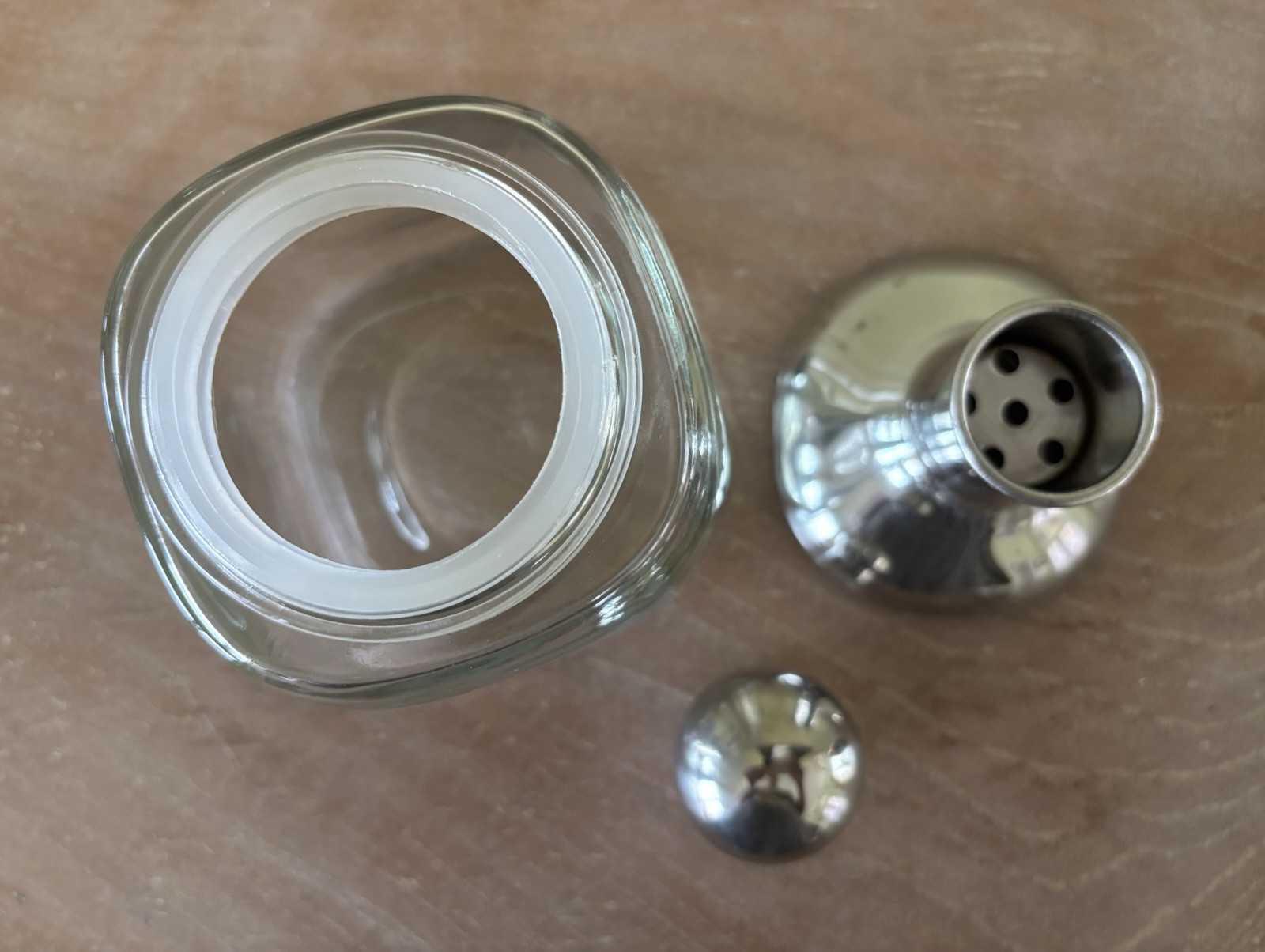 PATRON Tequila Margarita Cocktail Martini Shaker Glass & SS Bottle