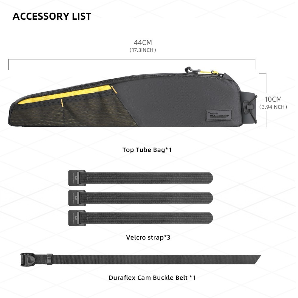 Rhinowalk BIke Large Top Tube Bag Water-Resistant Bikepack For MTB&Road Bike 1pc