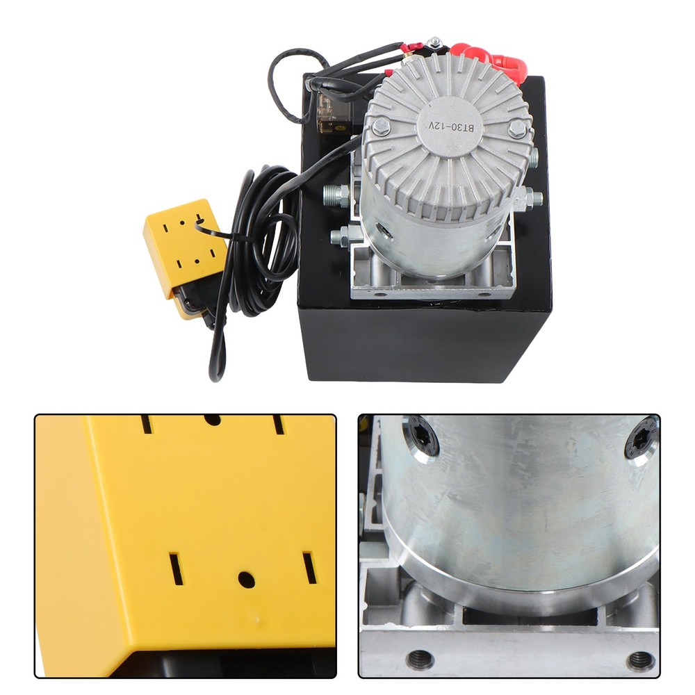 15 Quart Double Acting Hydraulic Pump Dump Trailer Power Unit DC 12V Unit Pack