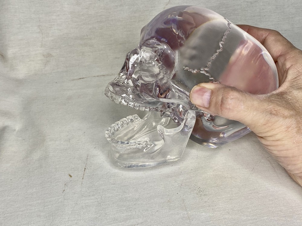 Mitchell Hedges Ancient Crystal Skull Replica, Solid Acrylic, Free Color Book