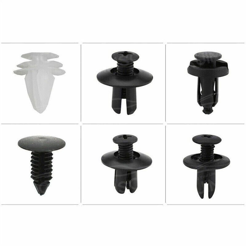 100PCS Retainer Clips Body Bumper Rivet Retainer Trim Molding Push Pin Clips Kit