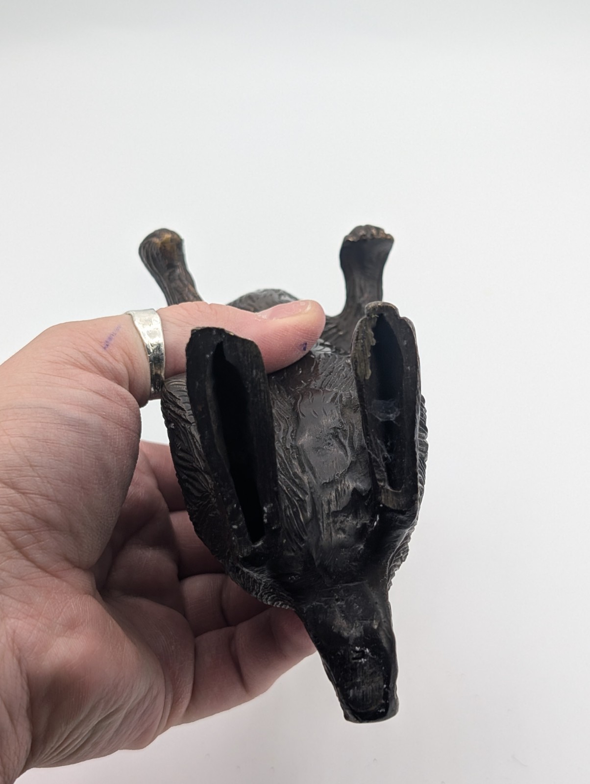 Vintage Bronze Standing Rabbit Hare Doorstop Figurine Sculpture Heavy Bronze Art