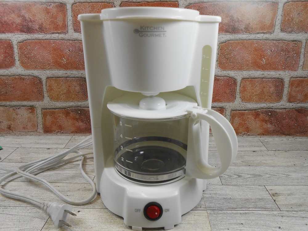 Kitchen Gourmet 5 Cup Coffee Maker TSK-1037A White
