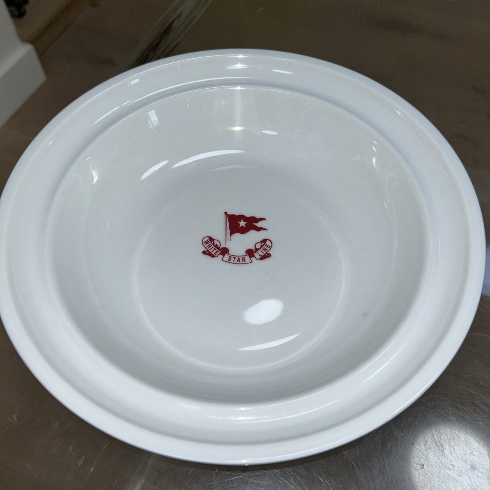RMS TITANIC ARTIFACT COLLECTION  9 1/2" BOWL WHITE STAR LINE
