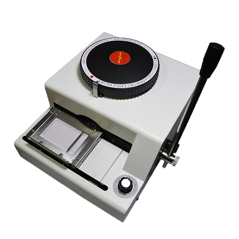 PVC Card Embosser Machine VIP Card Typewriter Letters Numbers Embossing Coder