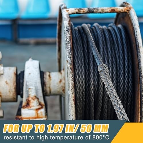 2 Pcs Heavy Wire Cable Mesh Pulling Grips - Double Head Cable Socks for Light/He