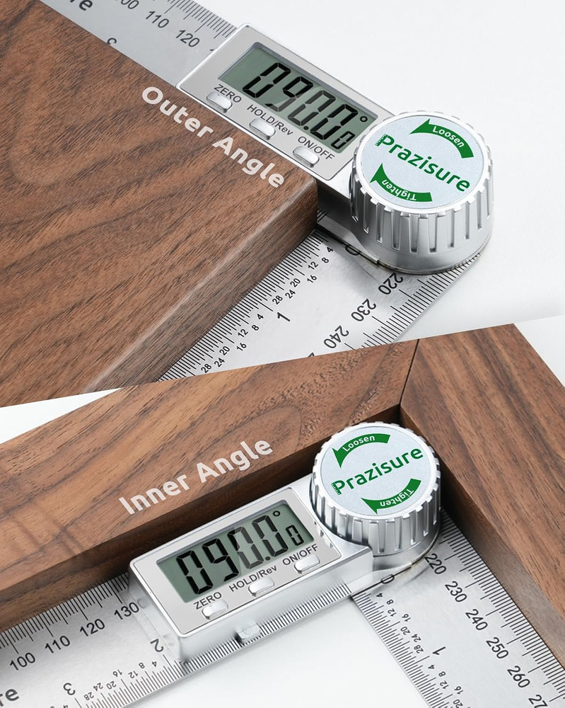 Digital Angle Finder Protractor, 7inch Professional Angle Measuring Tool for Woo