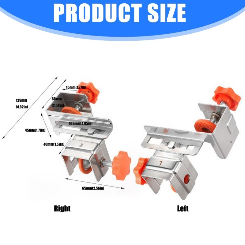 Drawer Panel Stabilizers Clip Drawer Front Installation Clamp Side Mount Design