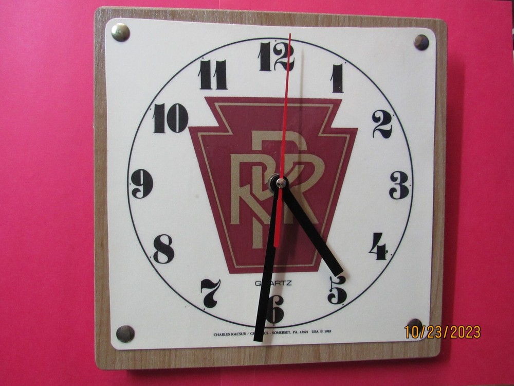 !!! PRR !!! CLOCK FACE (9 INCH SQUARE)   "GREAT HOLIDAY GIFT"
