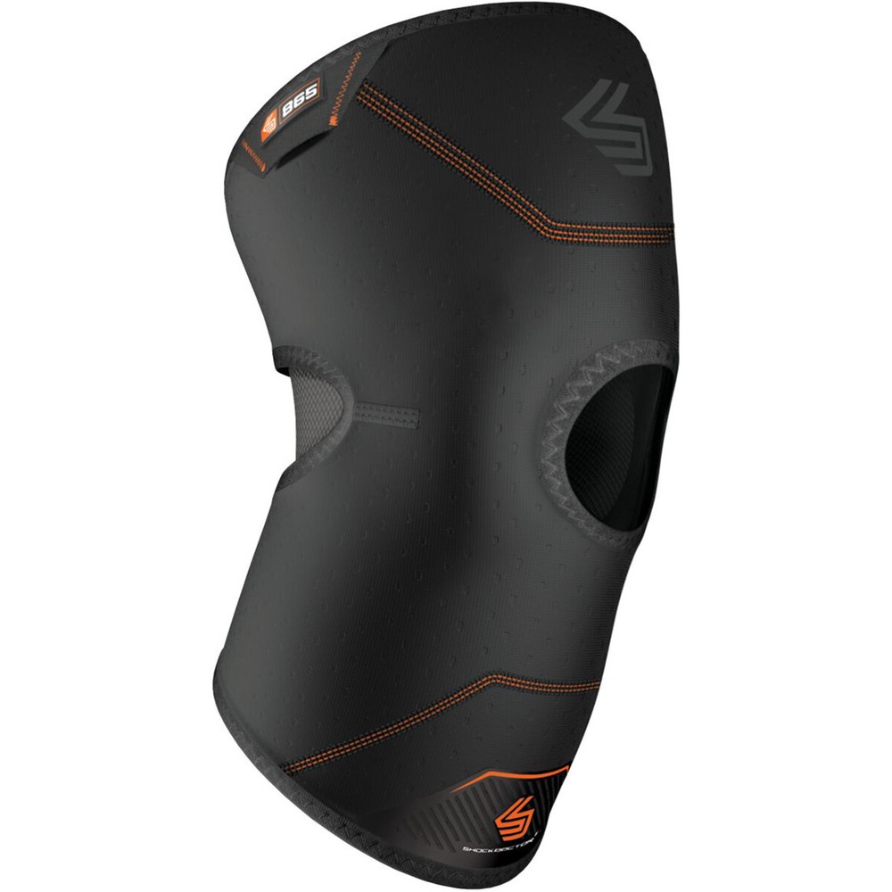 Shock Doctor Knee Compression Sleeve with Open Patella Stabilizer - Black