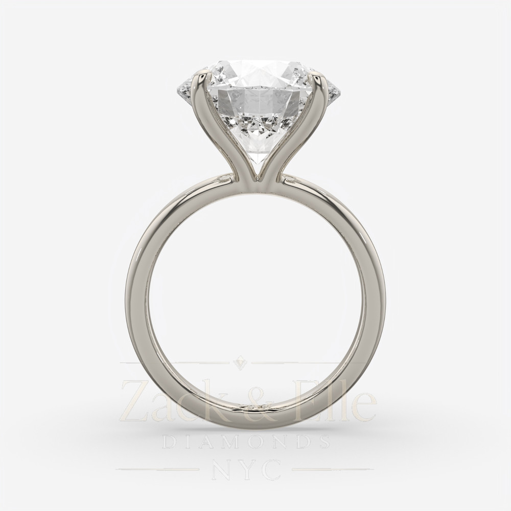 IGI 5 Ct Round Cut E/VS1 Lab Grown Diamond Engagement Ring Solid Platinum