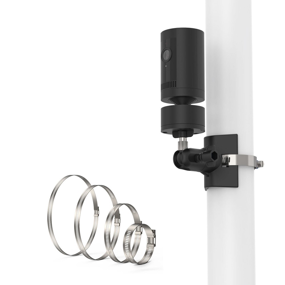 Pole/Railing Mount for Ring Pan-Tilt Mount Outdoor 360°Adjustable Bracket