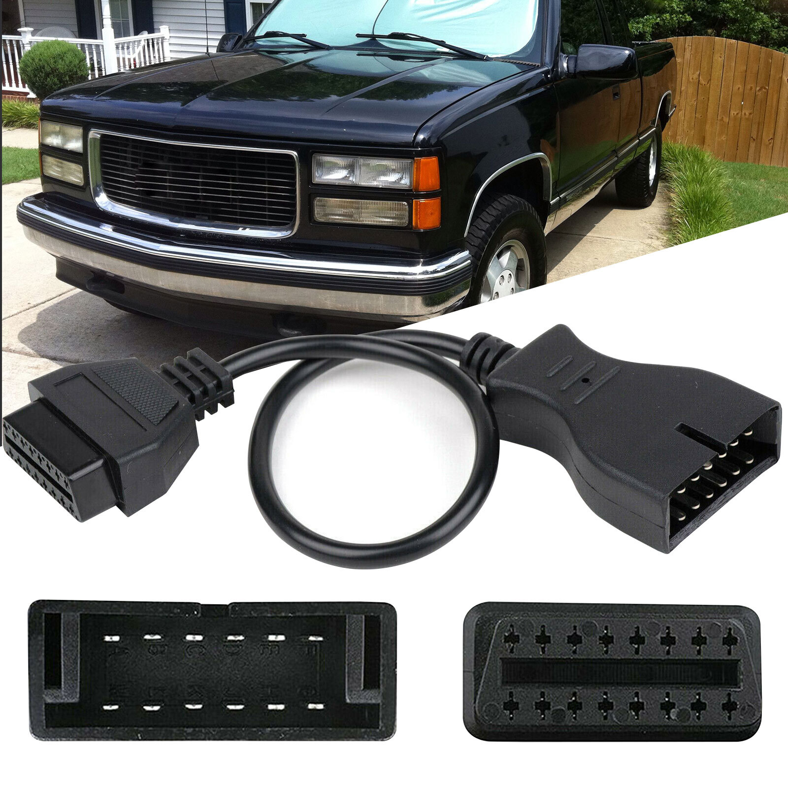 GM 12 Pin OBD1 to 16 Pin OBD2 Convertor Adapter Cable For Diagnostic Scanner US