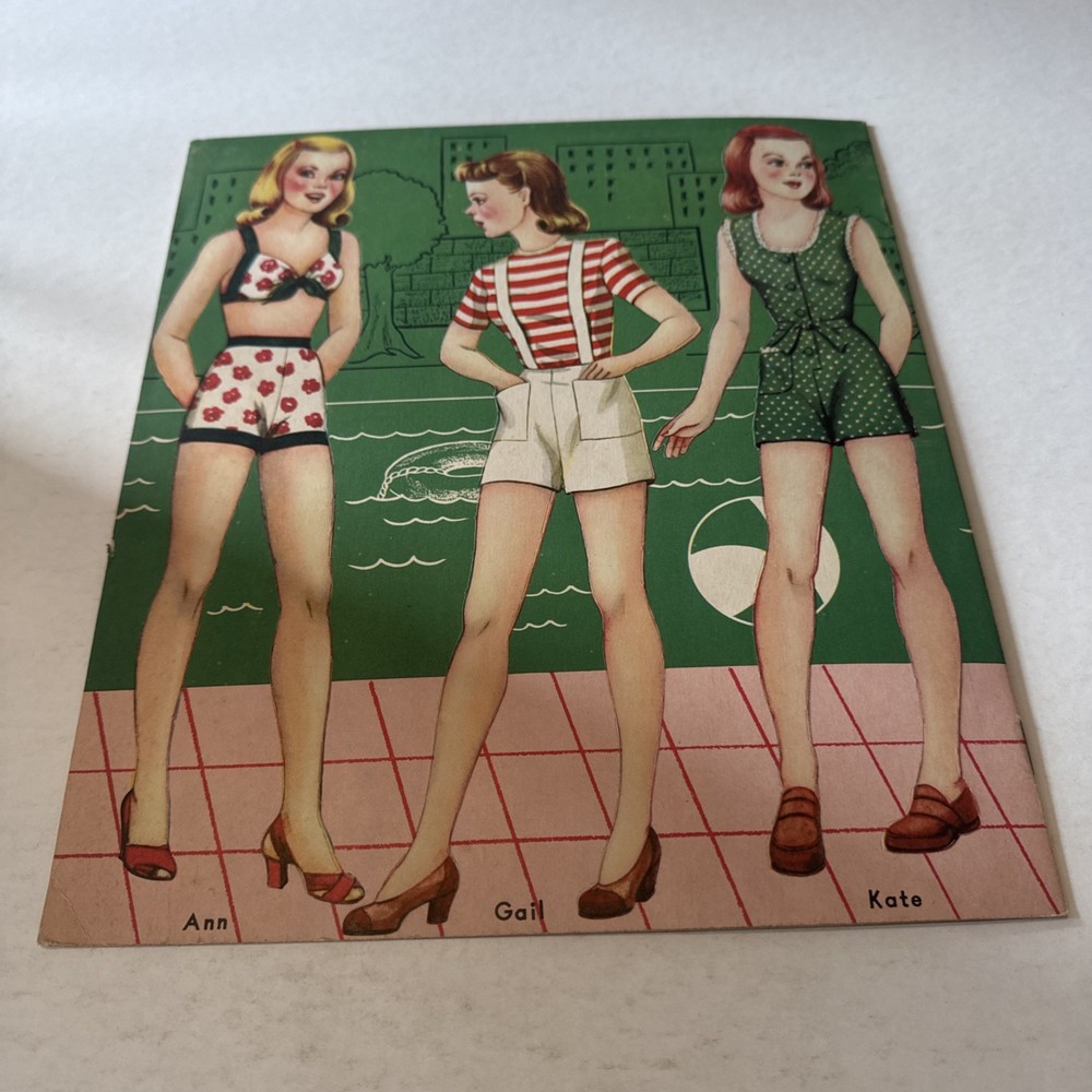 CAMPUS QUEEN PAPER DOLLS ORIGINAL UNCUT SAMUEL LOWE