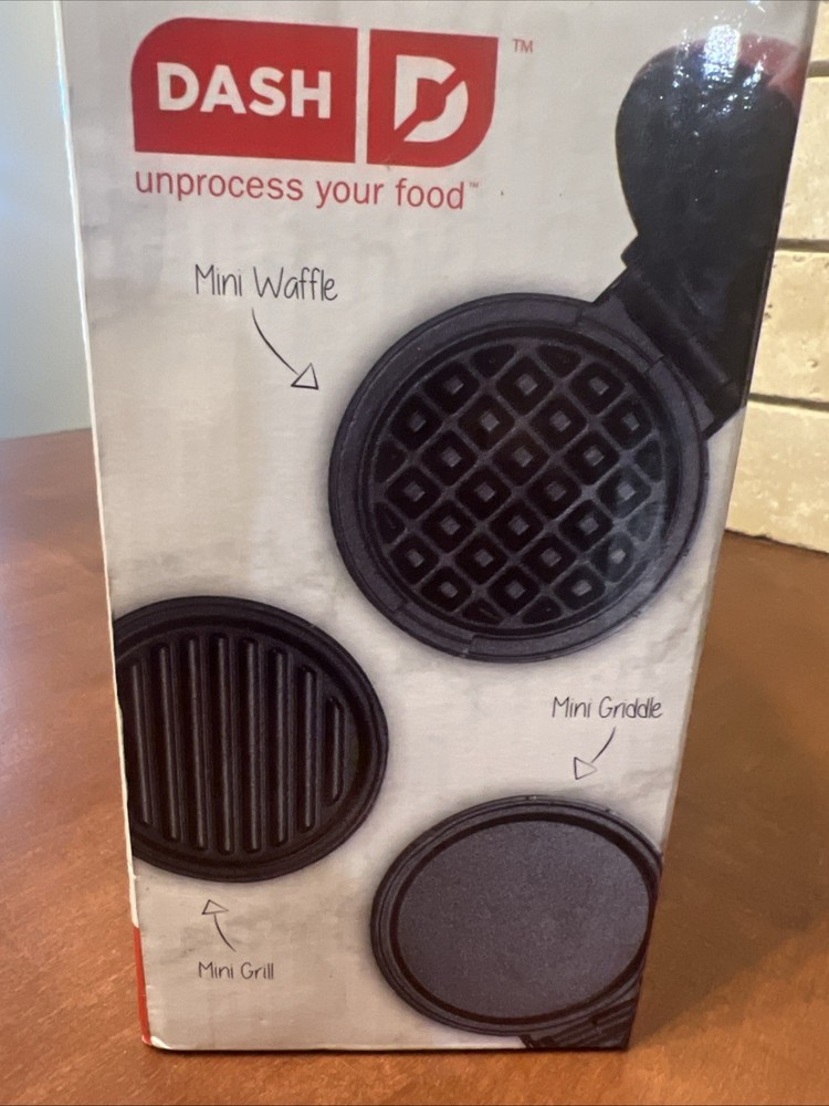 Dash Mini Maker 3-Piece Griddle, Waffle, and Grill Set ~ New
