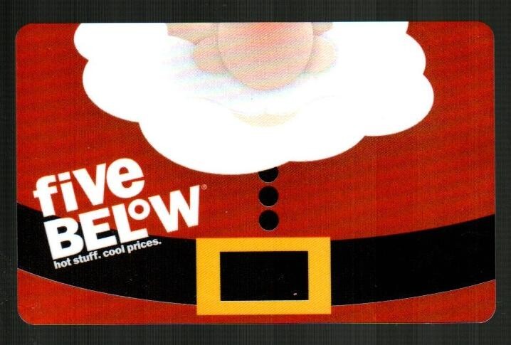 FIVE BELOW Santa's Belly ( 2011 ) Gift Card ( $0 )