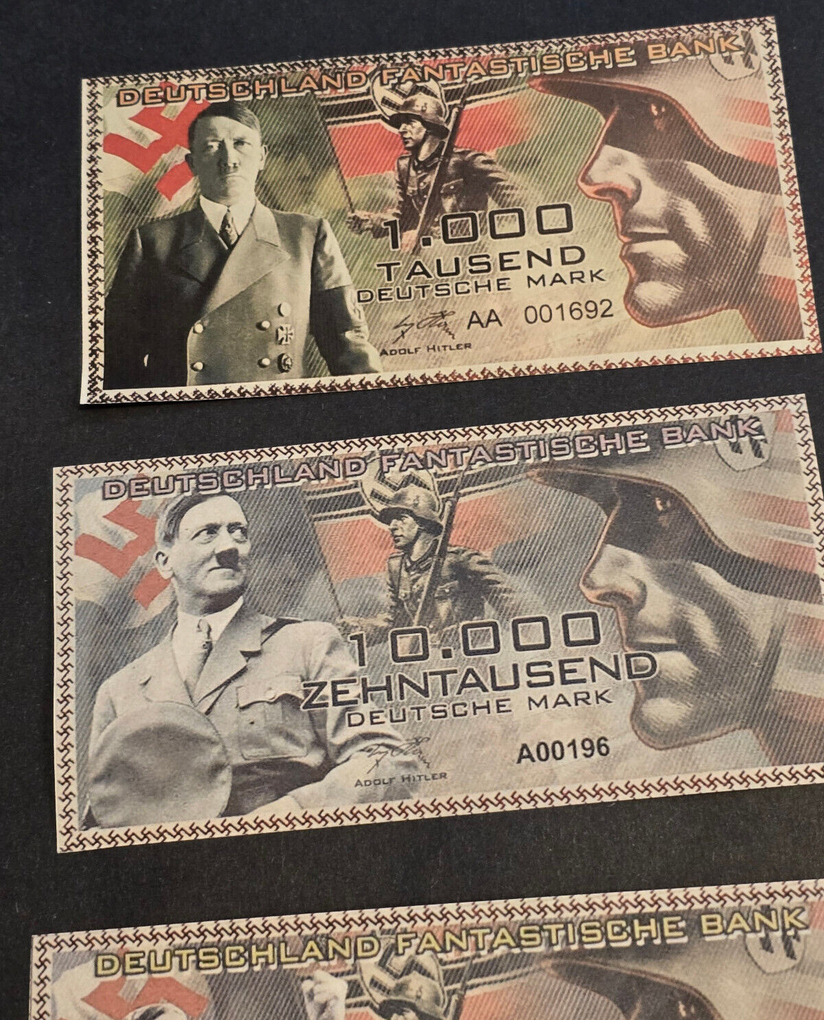 THIRD REICH NOVELTY CURRENCY Lot Adolf Hitler Banknotes Reichsbanknotes