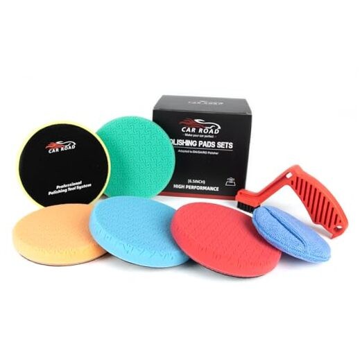 CARROAD 7pc 6.5 Inch Patterned Polishing Pads Kit - 7pc 6.5inch pattern
