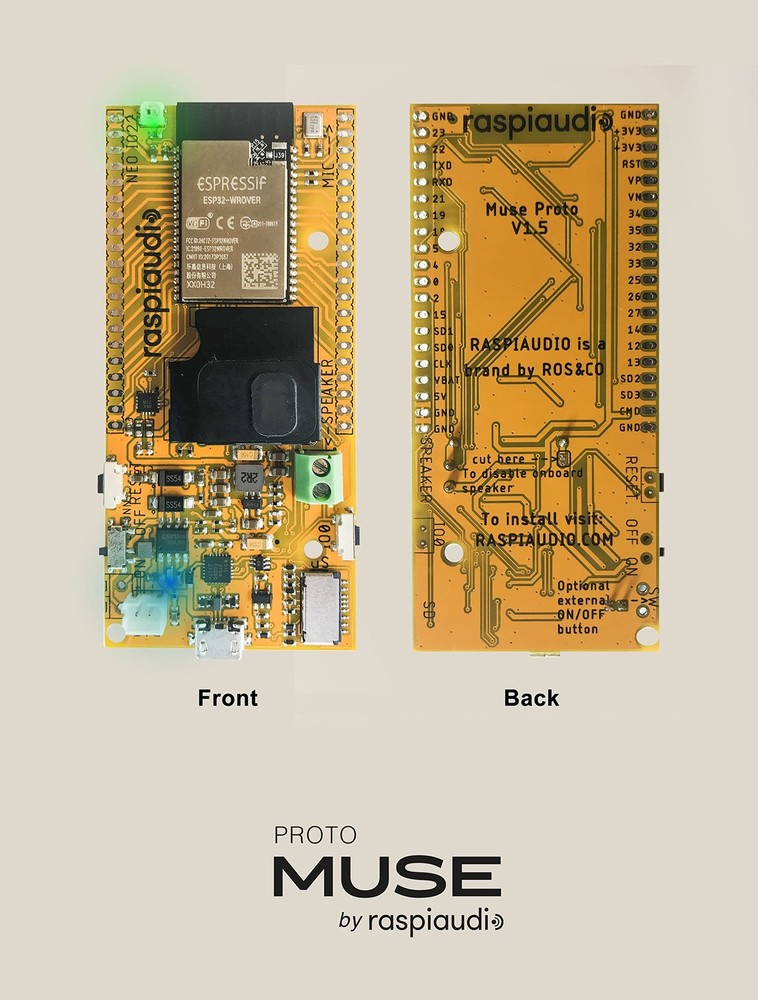 ESPMUSE Proto esp32 Development Card with Speaker and Microphone
