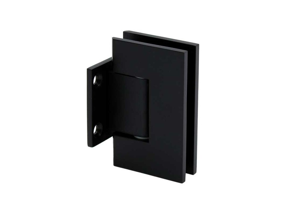 Glendale Adjustable Square Wall Mount Hinge Short Back Plate - Matte Black