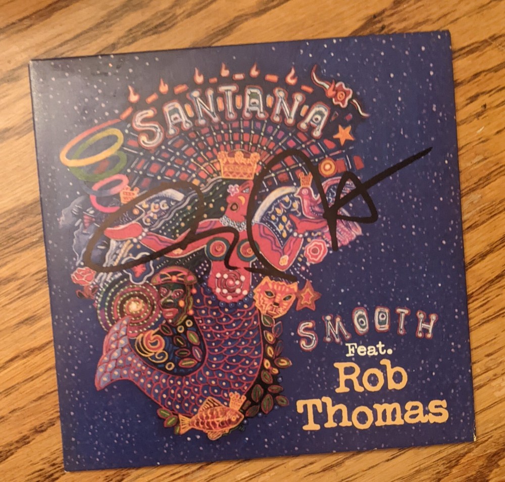 CARLOS SANTANA signed autograph 'SMOOTH' cd single (Rob Thomas)