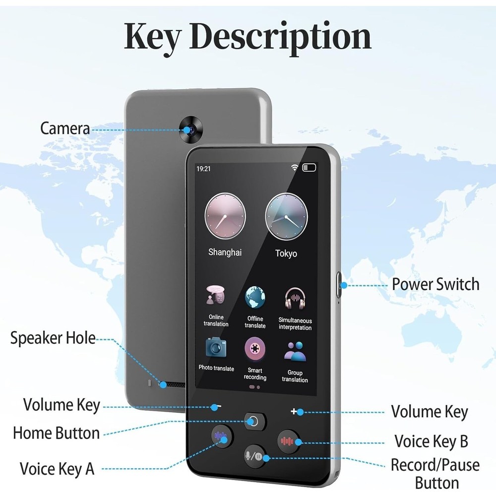 Language Translator Device, Real Time Translation Device for 138 Languages chatg