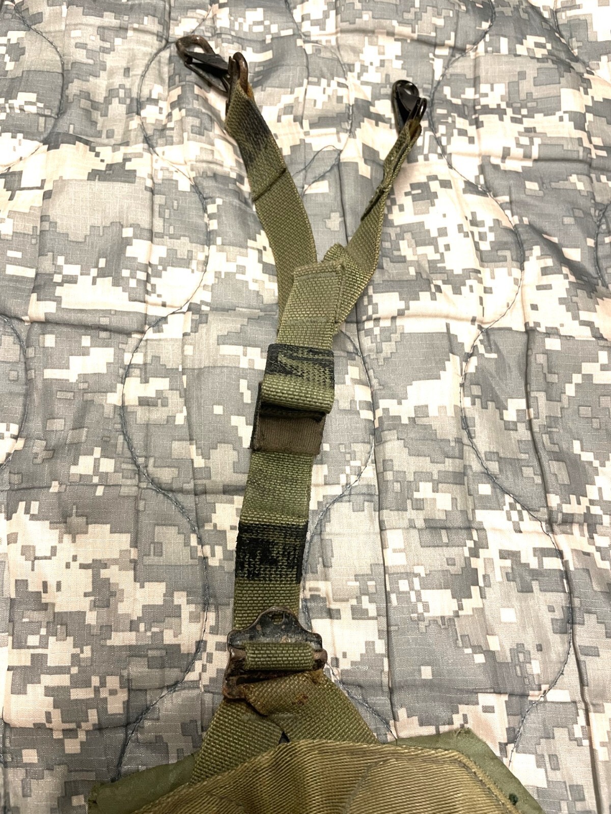 Original U.S Army OD Webbing System LBE Suspenders Pistol Belt LC-2 Military Med