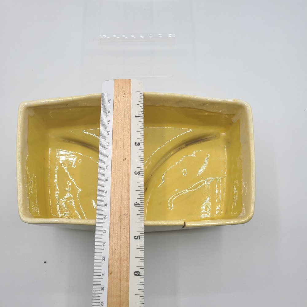 Yellow Mid Centery Modern Glaze Dipped Planter