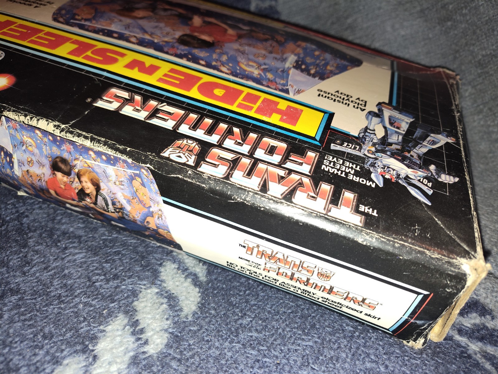 Transformers Hasbro Hide N Sleep Twin Bed Tent Cover In Box Vintage 1985 AS-IS