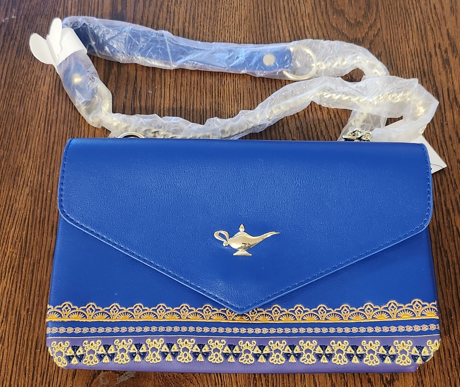 New Loungefly Disney Aladdin Double Sided Crossbody Bag Lamp Agrabah Blue Purple