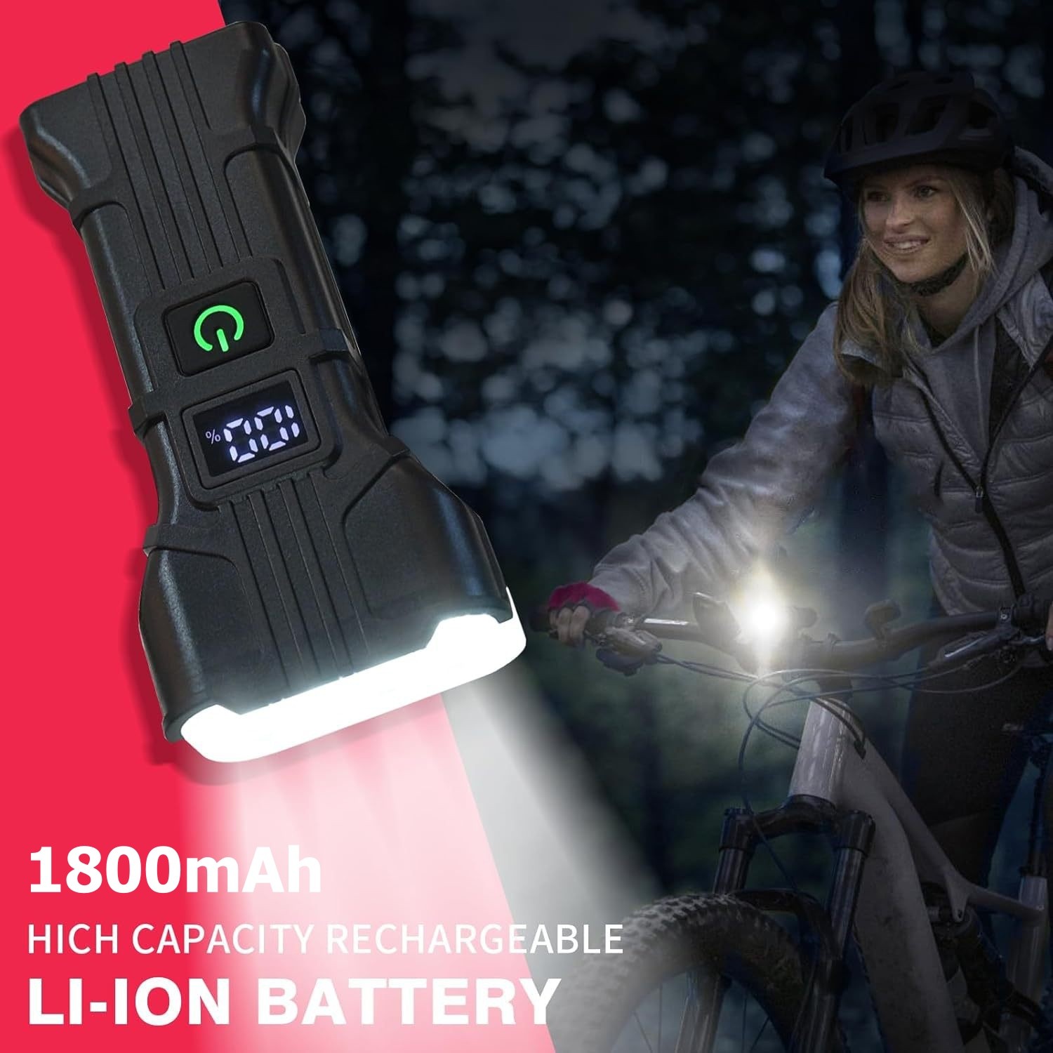 USB Rechargeable LED Bike Light Set Front and Rear Waterproof Cycling Lamp+Horn