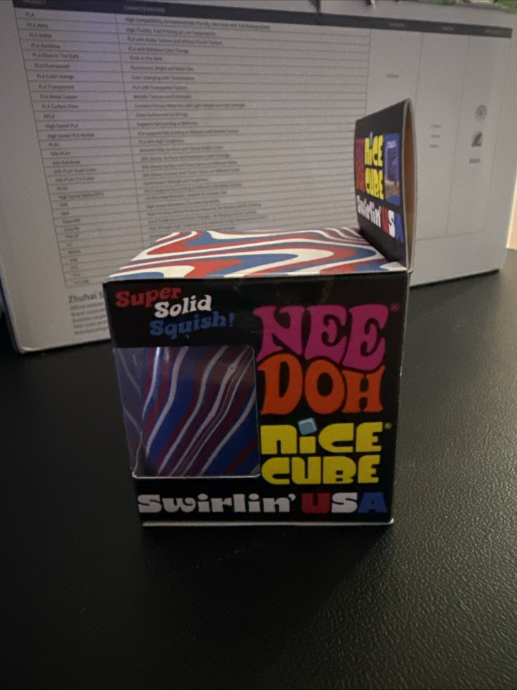 NEEDOH Nice Cube Swirlin' USA Super Solid Squish NEW