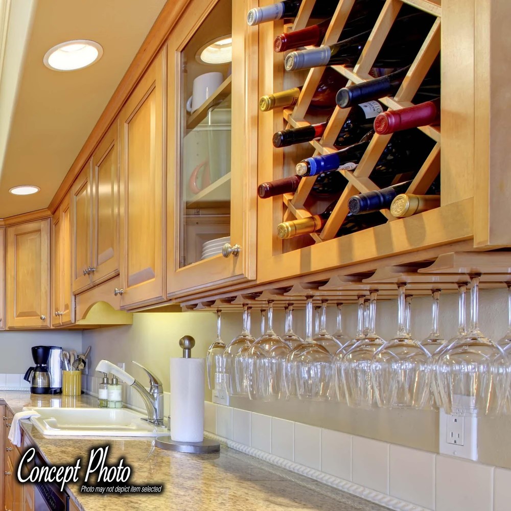 Outwater 28 Bottle Trimmable Maple Wine Rack Lattice Insert Panel