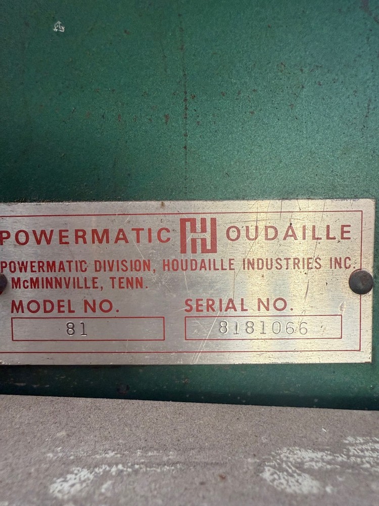 POWERMATIC 81 VERTICAL BANDSAW