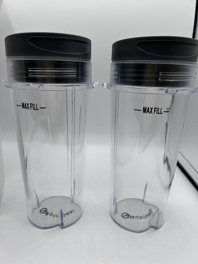 NutriGear Ninja 16 Oz. Replacement Cups Set Single Serve w/ Sip Lids 2 Pack