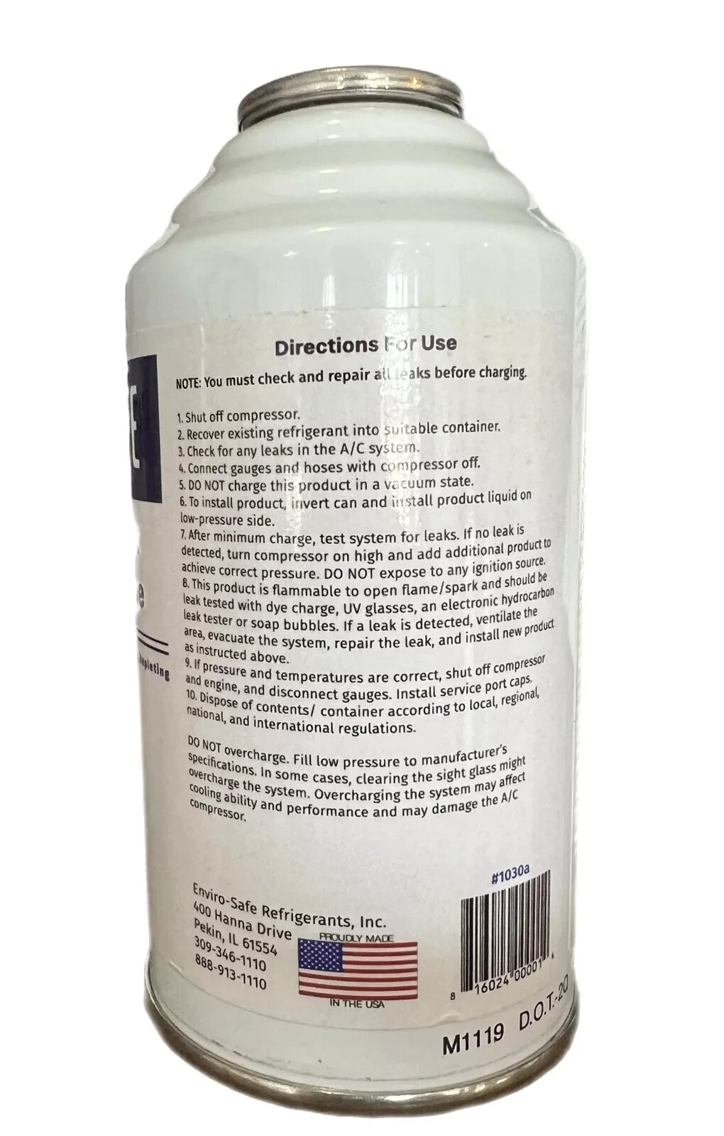 R 134a Refrigerant Replacement w/ UV Dye 6oz. Cans (2 Pack)