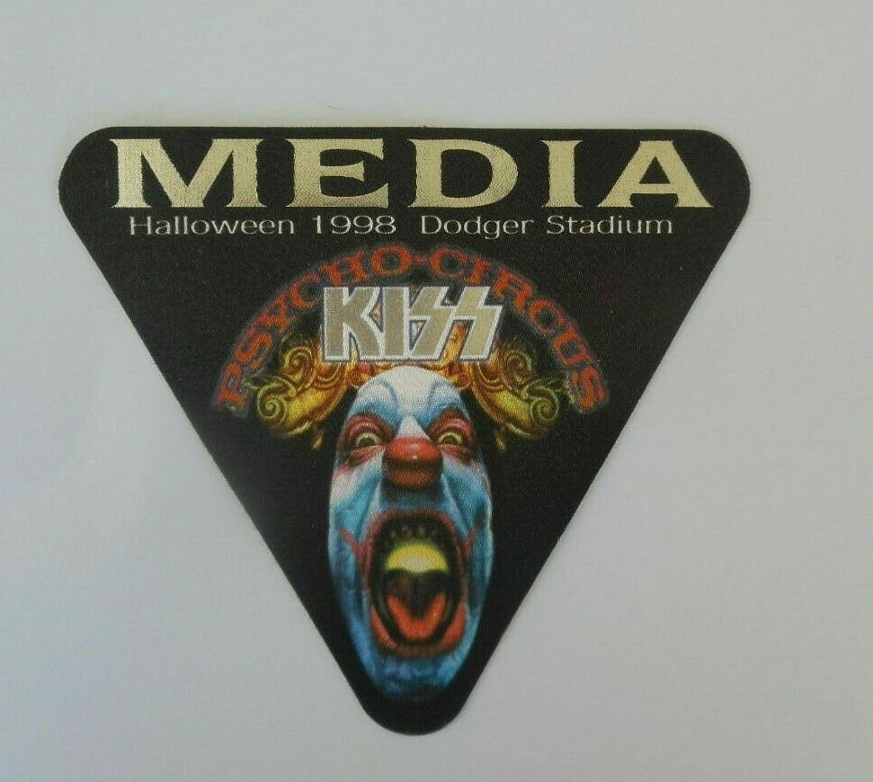 Kiss Psycho Circus Halloween Night Dodger Stadium 1998 Media Pass Rare Foil