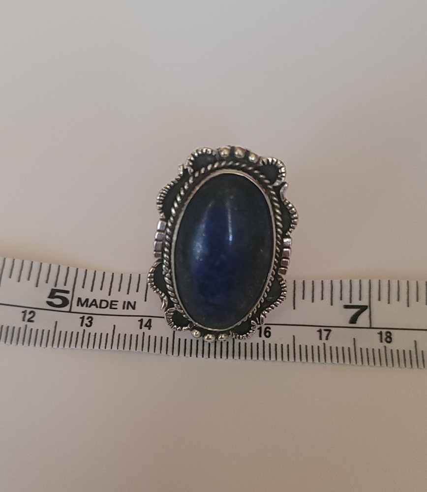 lapis lazuli ring 925 sterling silver