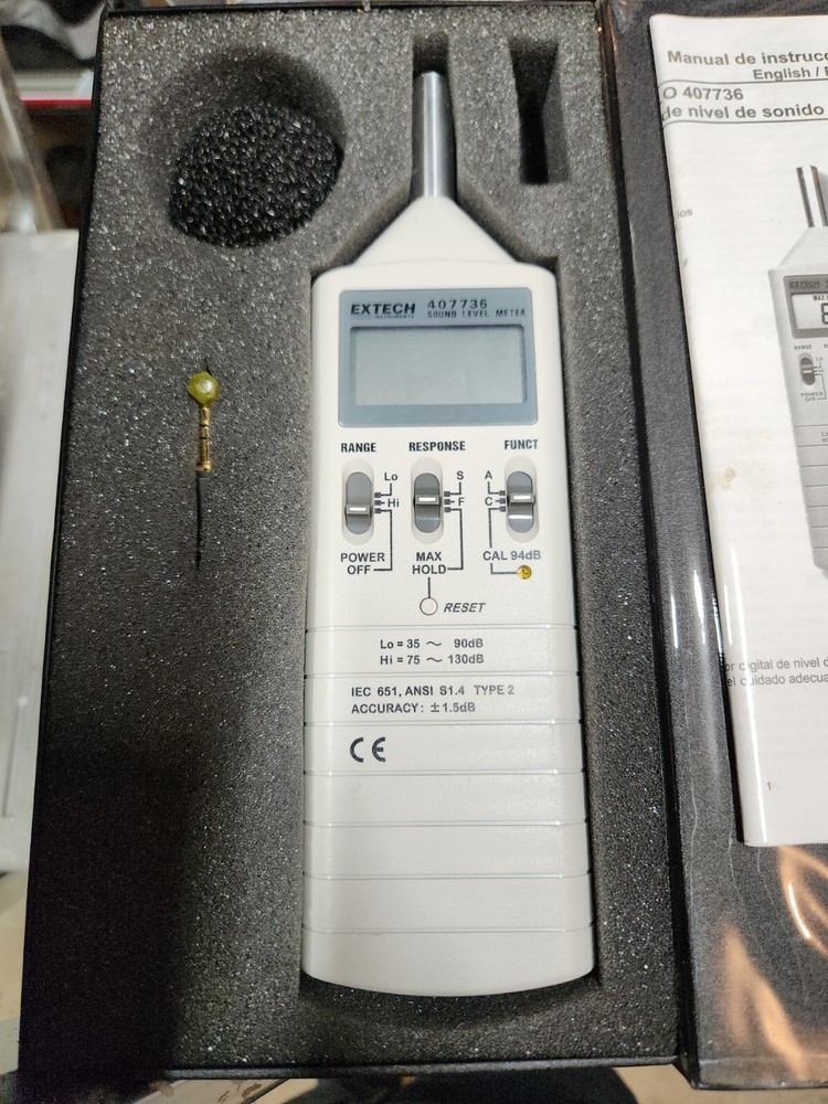 EXTECH Instruments 407736 Sound Level Meter TESTED WORKS